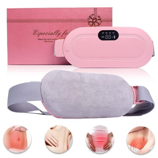 Period Cramp Relief Massager & Heating Pad – Portable, Cordless, and Comfortable